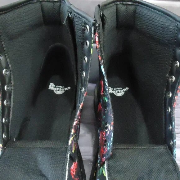 SIZE 6 L. Dr Martens Pascal Rose Fantasy Skull Lace Up Ankle Boots. - Picture 11 of 16